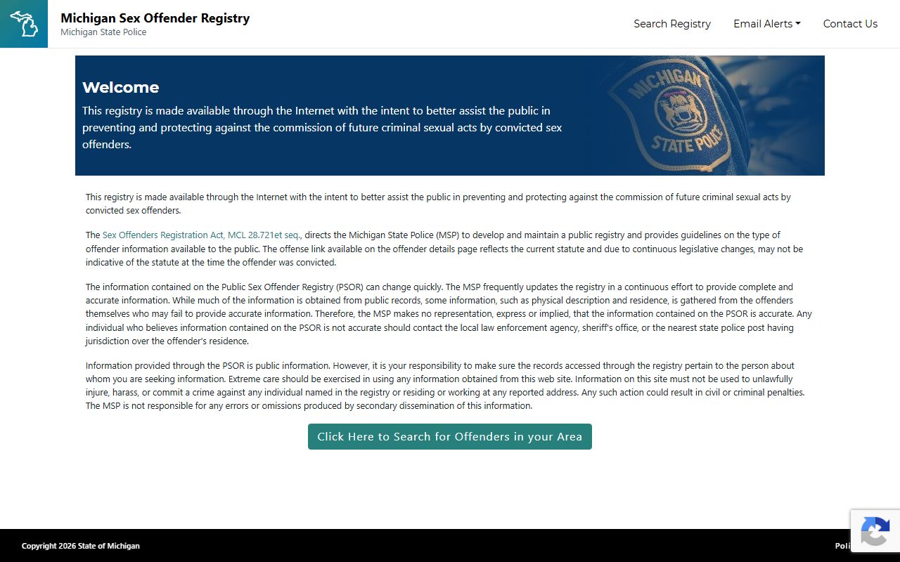 Presque Isle County arrest and charge records
