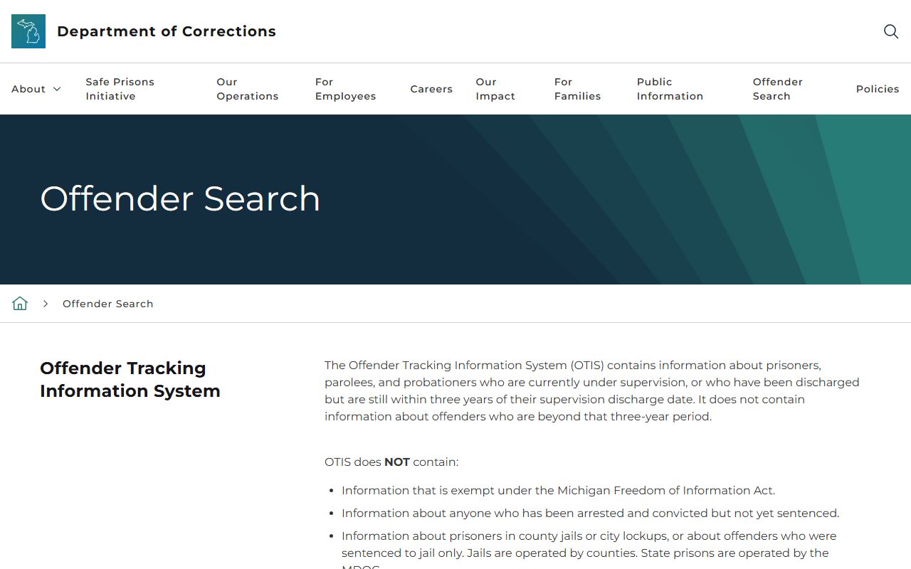 Presque Isle County inmate records